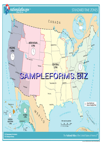 US Standard Time Zones pdf free